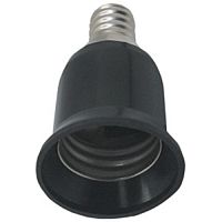 Переходник Ecola с цоколя Е14 на цоколь Е27 черный фото Переходник Ecola с цоколя Е14 на цоколь Е27 черный картинка